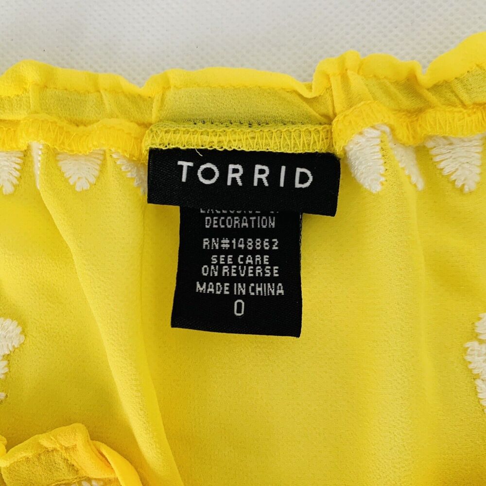 Torrid Yellow Floral Blouse - Picture 5 of 12